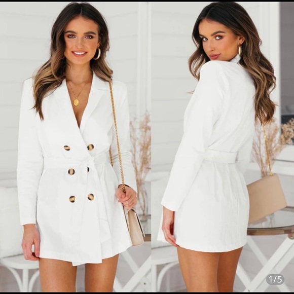Finders Keepers Jackets & Blazers - Finders Keepers Jada Belted Double-Breasted Blazer